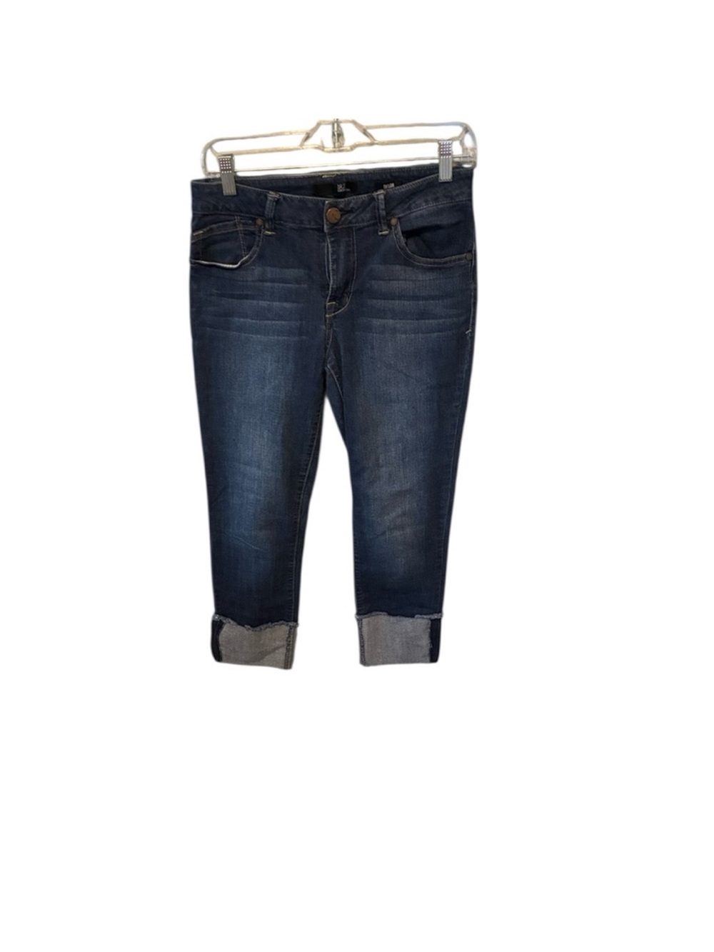1822 Taylor Denim Capri Cropped Cuffed Denim Blue Jeans Size 6